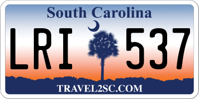SC license plate LRI537