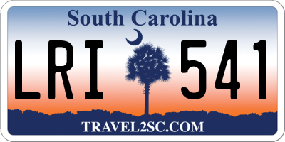 SC license plate LRI541