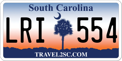 SC license plate LRI554