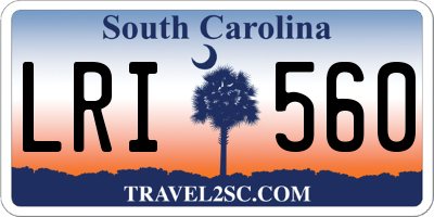 SC license plate LRI560