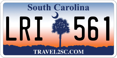 SC license plate LRI561