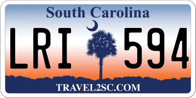 SC license plate LRI594