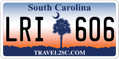 SC license plate LRI606