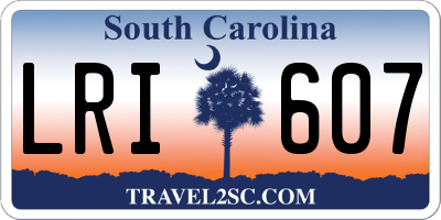 SC license plate LRI607