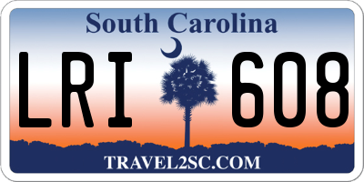 SC license plate LRI608