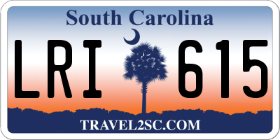 SC license plate LRI615