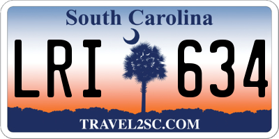 SC license plate LRI634