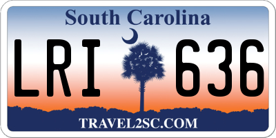 SC license plate LRI636