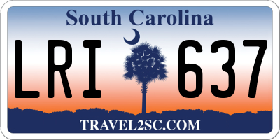 SC license plate LRI637