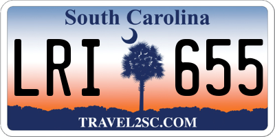 SC license plate LRI655