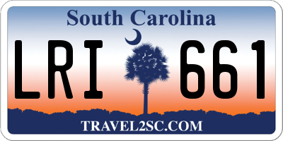 SC license plate LRI661