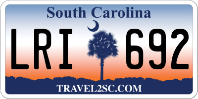 SC license plate LRI692