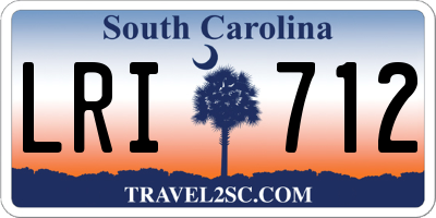 SC license plate LRI712