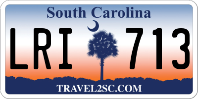 SC license plate LRI713