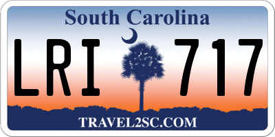 SC license plate LRI717