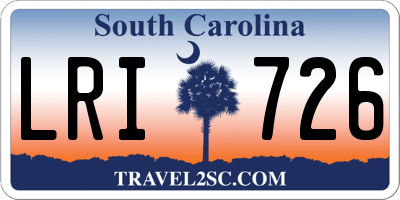 SC license plate LRI726