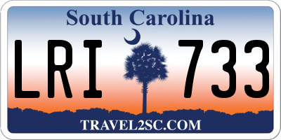 SC license plate LRI733
