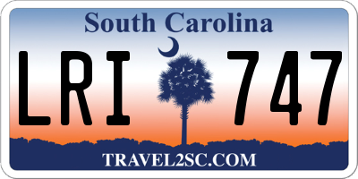 SC license plate LRI747