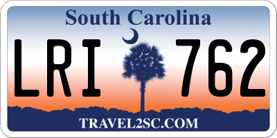 SC license plate LRI762
