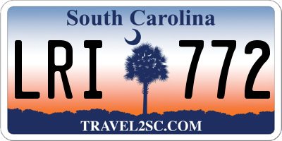 SC license plate LRI772