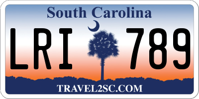SC license plate LRI789