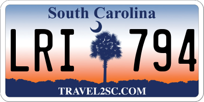 SC license plate LRI794