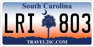 SC license plate LRI803
