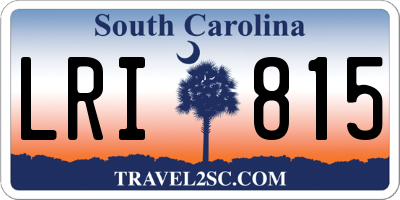SC license plate LRI815