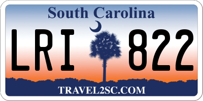 SC license plate LRI822