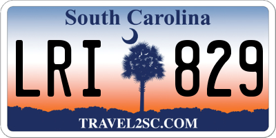 SC license plate LRI829