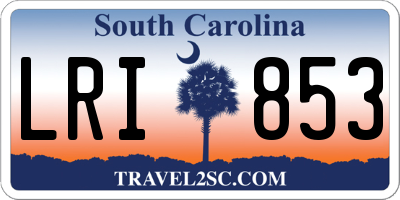 SC license plate LRI853