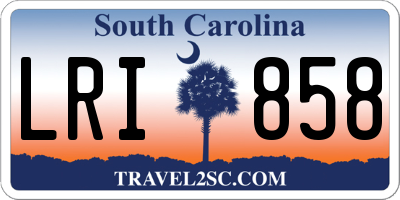 SC license plate LRI858
