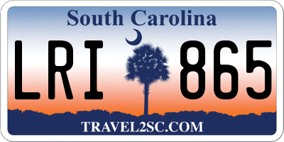 SC license plate LRI865