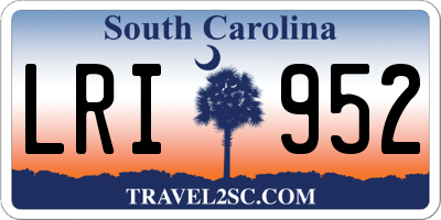 SC license plate LRI952