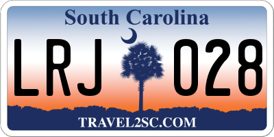 SC license plate LRJ028