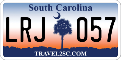 SC license plate LRJ057