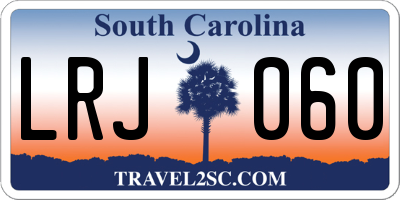 SC license plate LRJ060
