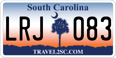SC license plate LRJ083