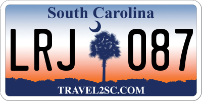 SC license plate LRJ087