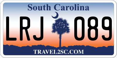 SC license plate LRJ089