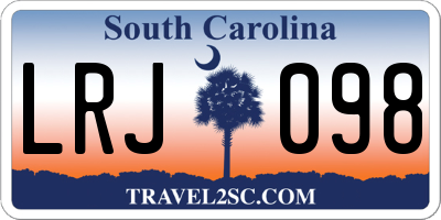 SC license plate LRJ098