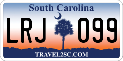 SC license plate LRJ099