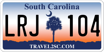 SC license plate LRJ104