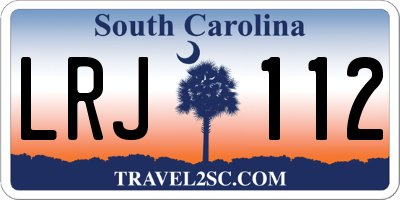 SC license plate LRJ112