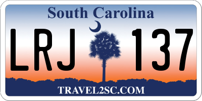 SC license plate LRJ137