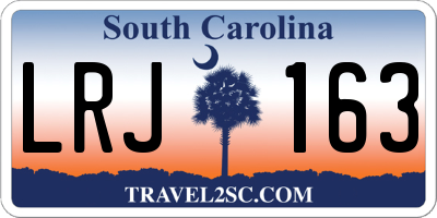 SC license plate LRJ163