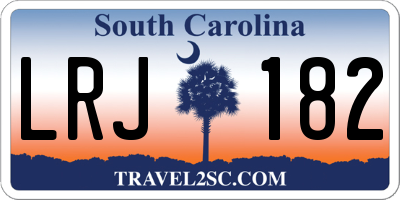 SC license plate LRJ182