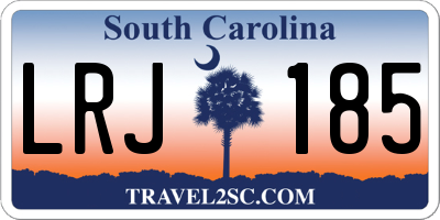 SC license plate LRJ185