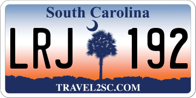 SC license plate LRJ192