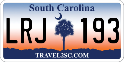 SC license plate LRJ193